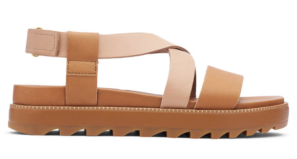 Sorel Roaming Criss Cross Sandal - Women's, Camel Brown, 8 US, 1897101-224-8