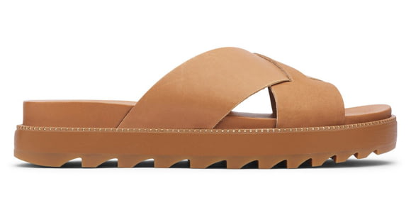 Sorel Roaming Criss Cross Slide - Women's, Camel Brown, 7.5 US, 1897091-224-7.5
