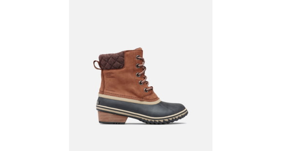 Sorel Slimpack Lace II Rain Boot - Women's, Nubuck-Burro, Cattail, 10.5, 1822091282-10.5
