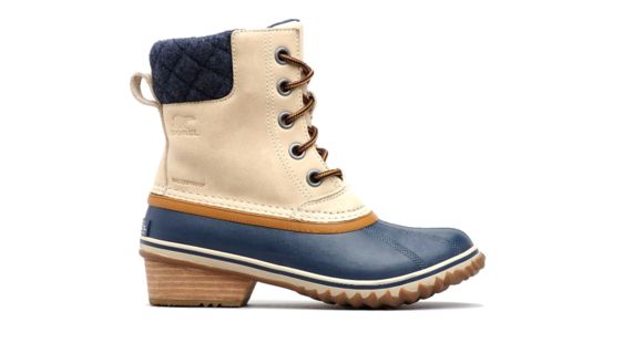 Sorel Slimpack Lace II Rain Boot - Women's, Nubuck-Oatmeal, Colleg, 10.5, 1822091241-10.5