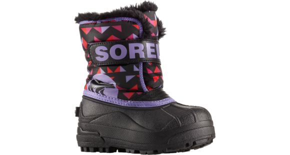Sorel Snow Commander Print Winter Boot - Girl's Youth-Black/Paisley-6 Toddler