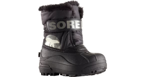 Sorel Childrens Snow Commander Winter Boot, Black, Charcoal, 8, 1638111010-8