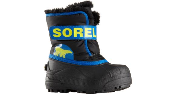 Sorel Childrens Snow Commander Winter Boot, Black, Super Bl, 11, 1638111011-11
