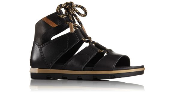 Sorel Torpeda Lace II Sandal, Women's, Black/Sahara, 7.5 US, 1727321011-7.5