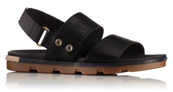 Sorel Torpeda Sandal, Women's, Black/Sahara, 12 US, 1735211010-12