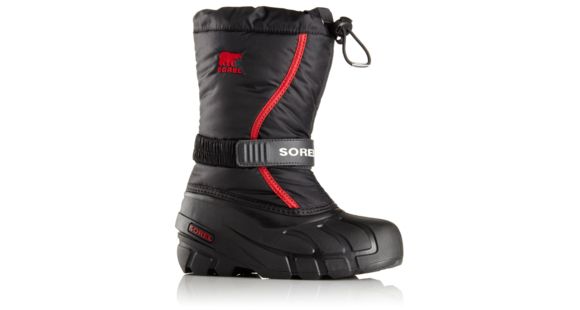 Sorel Youth Flurry Boot, Black, Bright R, 4.5, 1638081015-4.5