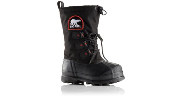 Sorel Youth Glacier XT Winter Boot, Black, Red Quar, 3, 1573921010-3