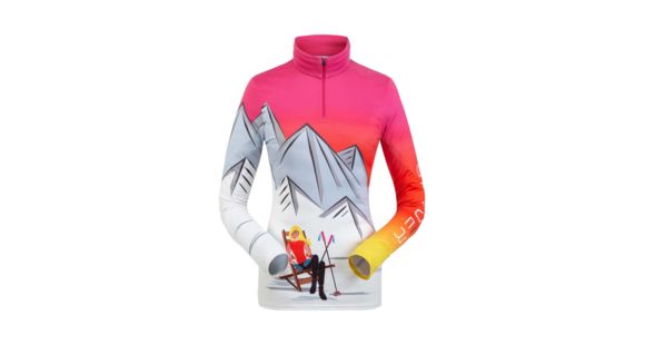 Spyder Sunset Zip T-Neck Top - Women's, Berry, Extra Large, 193069662XL