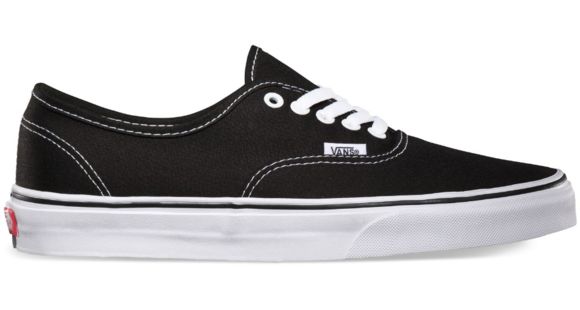 Vans Authentic Casual Shoes, 5 US M/6.5 US W, Black, VN000EE3BLK-5