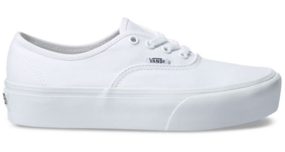 Vans Authentic Platform 2 Shoes, True White, 10, VN0A3AV8W00-W00-10