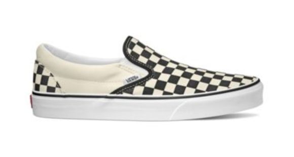 Vans Classic Checkerboard Slip-On Shoes, 10.5 US M/12 US W, Black &amp; White Checkerboard/White, VN000EYEBWW-10-5-US-12-US