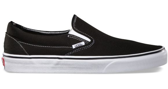 Vans Classic Slip-On Shoes, 7 US M/8.5 US W, Black, VN000EYEBLK-7 US/8.5 US