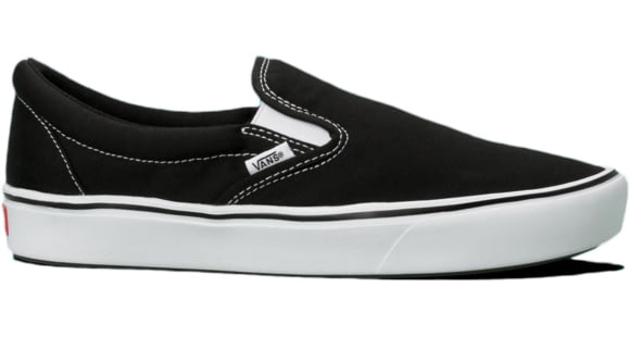 Vans Comfycush Slip-On, Black/True White, 8.5, Medium, VN0A3WMDVNE-8.5