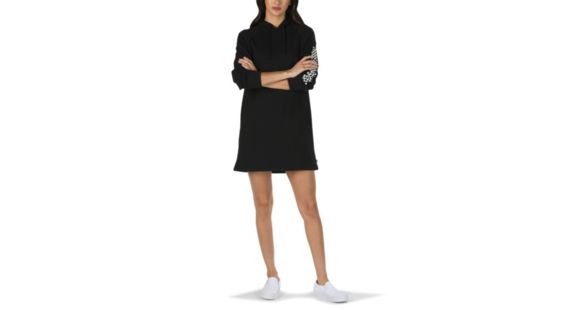 Vans Funday Hoodie Dress - Women's, Black, Small, VN0A3T7RBLK-Small