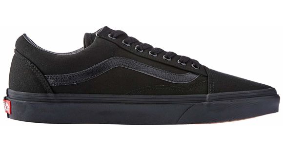 Vans Old Skool Shoes, 9 US M/10.5 US W, Black/Black, VN000D3HBKA-BLACK-9