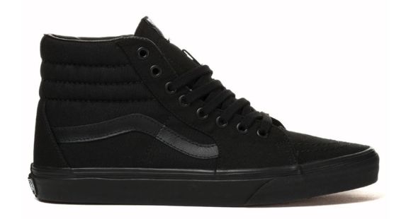 Vans SK8-Hi Casual Shoes, 6.5 US M/8 US W, Black/Black, VN000D5IBKA-BLACK-6.5