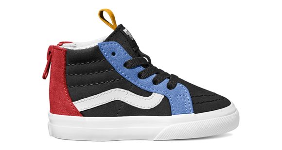 Vans Sk8-Hi MTE Shoes- Kids, Black/Surf The Web, 1, VN0A2XSNT3X-1