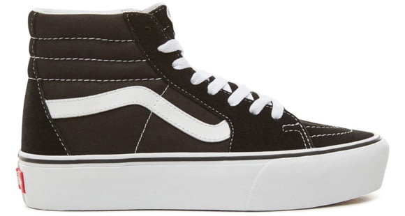 Vans Sk8-Hi Platform 2, Black/True White, 5.5, VN0A3TKN6BT-6BT-5.5