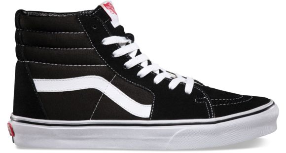 Vans SK8-Hi Casual Shoes, 14 US M/15.5 US W, Black/Black/White, VN000D5IB8C-14 US/15.5 US