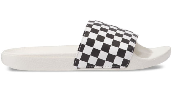 Vans Slide-On - Women's, Checkerboard White/Black, 10, VN0004LG27K-27K-10