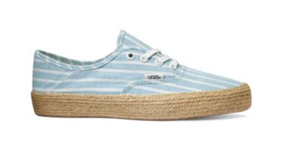 Vans U Authentic Esp Casual Boot, Striped Linen Alaskan Blue/True White, 7 US, VN0A3WLOVL2-7 US/8.5 US