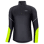 GOREWEAR Mens M Mid Long Sleeve Zip Running Shirt in Black/Neon Yellow Small Slim fit 83EAA6CA, 100530-9908-M