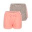 Body Glove Girls Solid and Side-Stripe Shorts Set 7-12 - Coral &amp; Grey 2D52961C, 10, Coral &amp; Grey, 8385BGS31-C-10