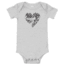 Milk X Whiskey Mountain Heart - Onesie CBD5CEC4, Dark Grey Heather, 3-6m, 91590609450