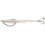 Rapala Motor Boat Swimbait Wide Gap Fishing Hook w/ Hard Rear Prop 3/8oz, 4in, 1 Piece, Whitey Tighties, MBT4-18