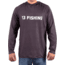 Rapala SUS Performance Long Sleeve Logo Hooded Shirts - Men's, Gray/White, Large, PSLS2-L