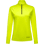 GOREWEAR Everyday Mid 1/4 Zip Womens in Neon Yellow Medium 8-10 Regular fit Moisture Wicking B3D7ED84, 101094-0800-40