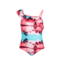 Body Glove Toddler Girls Ruffled Palm-Print One-Piece Swimsuit - Pink &amp; Aqua D994BEAD, 4T, Pink &amp; Aqua, 8066BGS29-A-4T