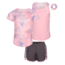 Body Glove Girls Three-Piece Foil Logo Tie-Dye Set 4-6X - Blue &amp; Pink 9623CCCF, 6, Blue &amp; Pink, 8301BGS31-B-6