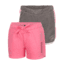 Body Glove Girls Solid and Side-Stripe Shorts Set 7-12 - Pink &amp; Dark Grey 12D689BB, 8, Pink &amp; Dark Grey, 8385BGS31-B-8
