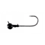 Big Bite Baits Finesse Worm Jighead, 4 per Pack, Black, 1/16 oz, FWB