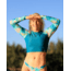 Body Glove Flor Nove Let It Be Crop Rashguard - Flor Nove / Sea Mist 4C1E0746, L, Flor Nove / Sea Mist, 39-632744-FlorNove-SeaMist-L