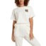 Body Glove Scribble Block Short-Sleeved Relaxed Fit Crop T-Shirt - Cream 1E724B77, L, Cream, JT25100B1720A-104-L