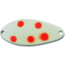 Acme Little Cleo Spoon, 1 7/8in, Sinking, 1/3oz, Glow Fluorescent Fire Dots, C100GL/GLFD
