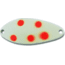 Acme Little Cleo Spoon 2 1/8in, 2/3oz, Sinking, Glow & Fluorescent Orange Dots, C230GL/GLFD