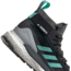 Adidas Terrex Free Hiker GTX Shoes - Womens, Core Black/Acid Mint/Hi-Res Yellow, 10, FX4667-001-10