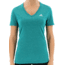 Adidas Terrex Ultimate Short Sleeve V-Neck - Women's-EQT Green/Matte Silver-Medium