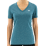 Adidas Terrex Ultimate Short Sleeve V-Neck - Women's-Tech Green/Matte Silver-X-Small