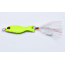 Als Goldfish Saltwater Series Goldfish with 3/0 Single Hook and Hackle Feather 2-3/4in, Chartreuse, 1/2oz, G300-SCH