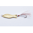 Als Goldfish Saltwater Series Goldfish with 3/0 Single Hook and Hackle Feather 2-3/4in, Gold, 1/2oz, G300-SG