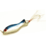 Als Goldfish Saltwater Series Goldfish with 3/0 Single Hook and Hackle Feather 2-3/4in, Neon Blue, 1-1/4oz, G500-SNB