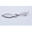 Als Goldfish Saltwater Series Goldfish with 3/0 Single Hook and Hackle Feather 2-3/4in, Nickel, 1/2oz, G300-SN