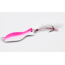 Als Goldfish Saltwater Series Goldfish with 3/0 Single Hook and Hackle Feather 2-3/4in, White Pink, 1/2oz, G300-SWP