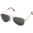 American Optical Flight Gear General Series Sunglasses Gold Frame True Color Gray Glass Lens Wire Spatula Temples