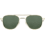 AO Original Pilot Sunglasses, Gold Frame, 52 mm Green SkyMaster Glass Lenses, Standard Temple, Polarized, 738921549369