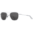 AO Original Pilot 2 Sunglasses, Silver Frame, Gray Glass Lens, Standard Temple, 55-20-145, OP-255STCLGYG